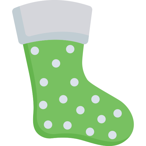calcetín de navidad Dinosoft Flat icono