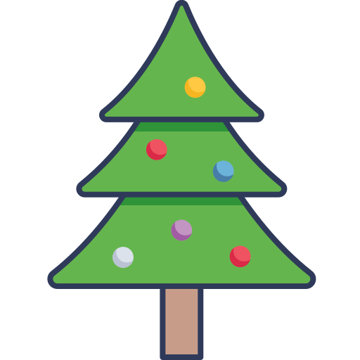 drzewko świąteczne Dinosoft Lineal Color ikona