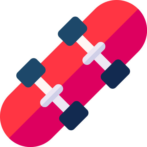 스케이트보드 Basic Rounded Flat icon