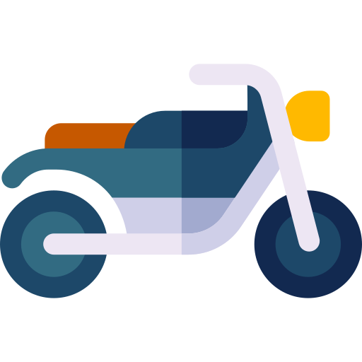 motocicleta Basic Rounded Flat Ícone
