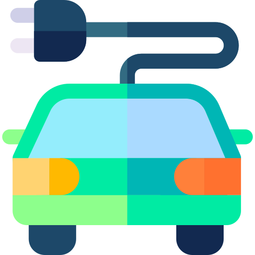 samochód elektryczny Basic Rounded Flat ikona