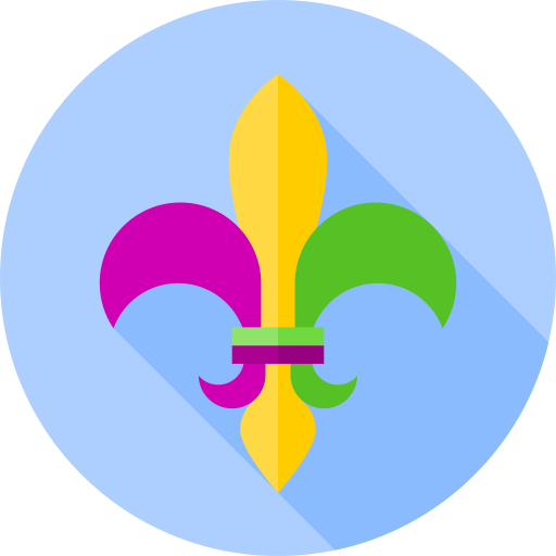 Mardi gras Flat Circular Flat icon