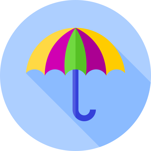 우산 Flat Circular Flat icon