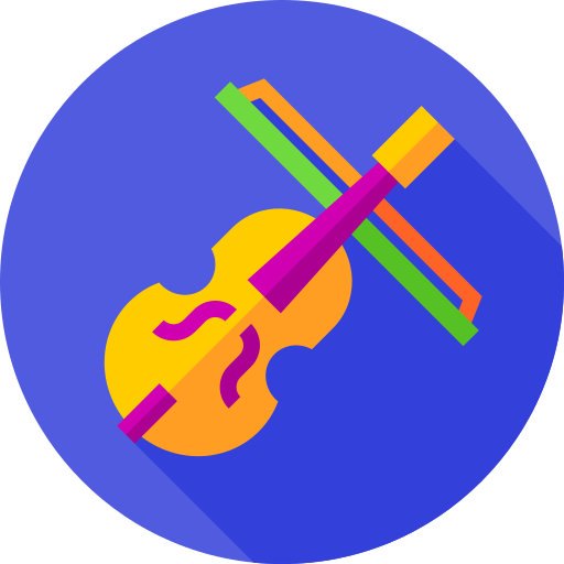 Violin Flat Circular Flat icon