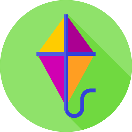 Kite Flat Circular Flat icon