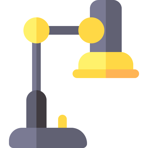 schreibtischlampe Basic Rounded Flat icon