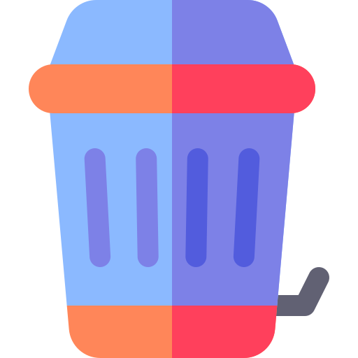 bote de basura Basic Rounded Flat icono