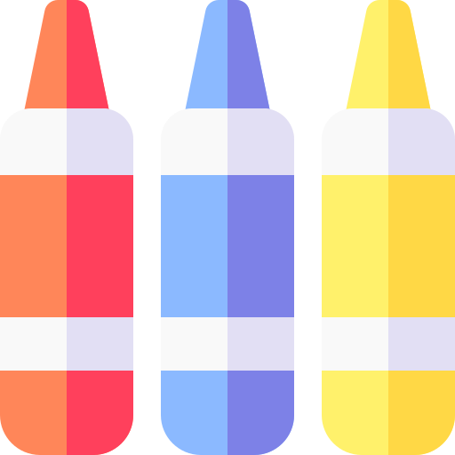 lápices de color Basic Rounded Flat icono