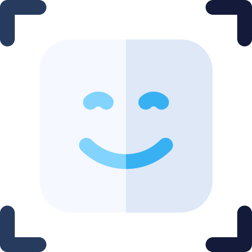 Face id Basic Rounded Flat icon