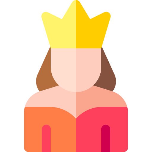 koningin Basic Rounded Flat icoon