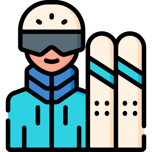 Skier Special Lineal color icon