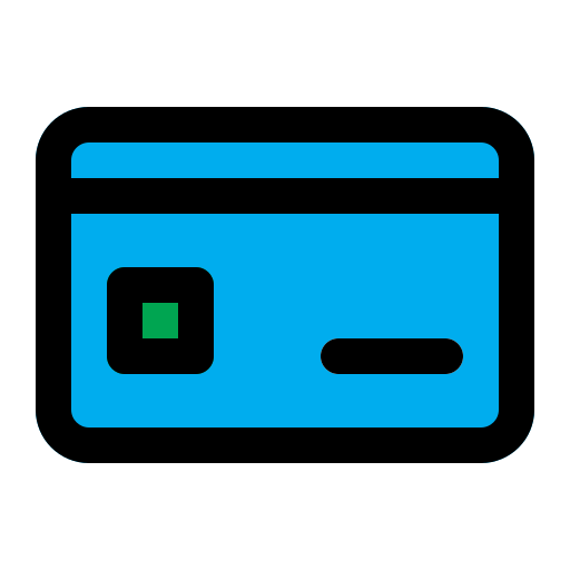 tarjeta de crédito Generic Outline Color icono