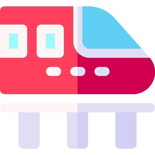 tren Basic Rounded Flat icono