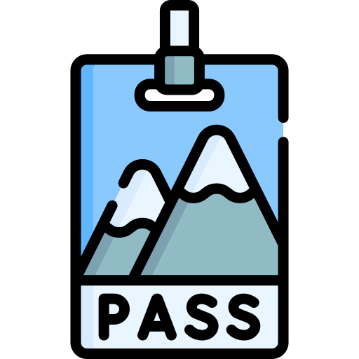 Ski pass Special Lineal color icon