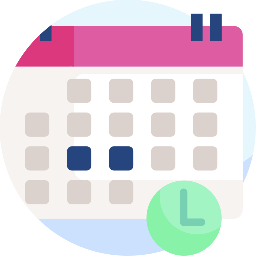 kalender Detailed Flat Circular Flat icoon