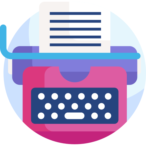 schrijfmachine Detailed Flat Circular Flat icoon