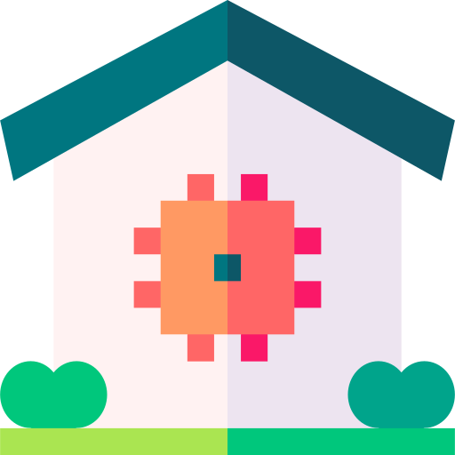 Smart house Basic Straight Flat icon