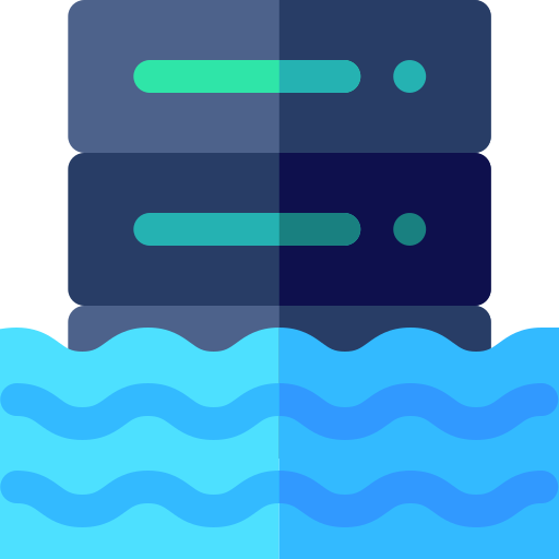lago de datos Basic Rounded Flat icono