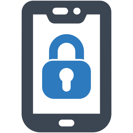 Mobile security Generic Blue icon