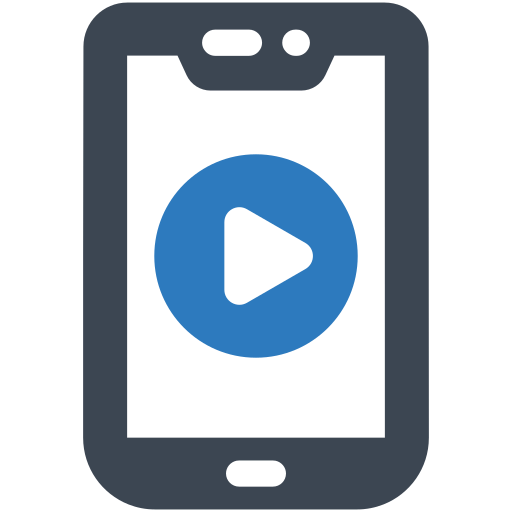 Mobile video Generic Blue icon