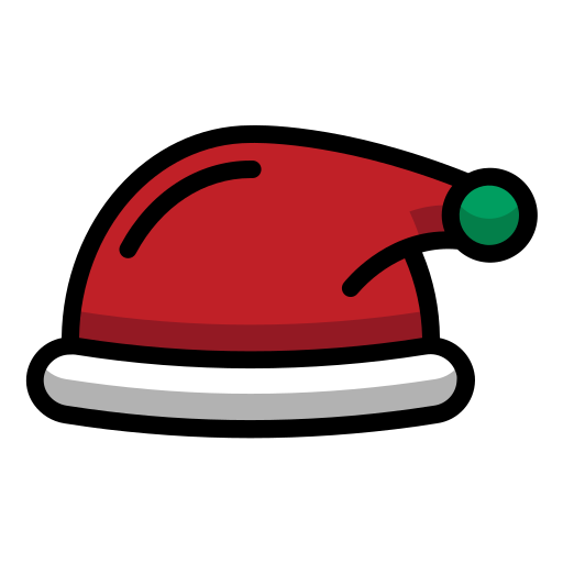 gorro de navidad Generic Outline Color icono