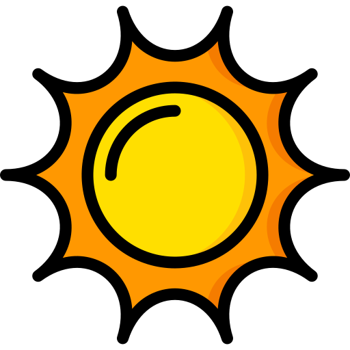 słońce Basic Miscellany Lineal Color ikona