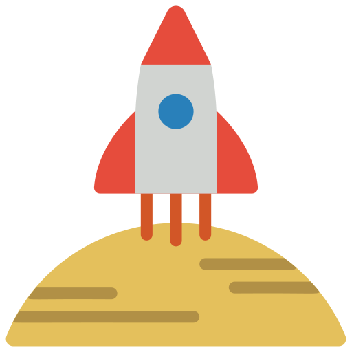 Rocket Basic Miscellany Flat icon