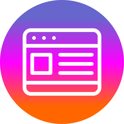 browser Generic Flat Gradient icon