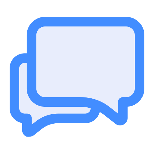 casella di chat Generic Blue icona