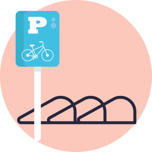 estacionamento de bicicletas Generic Circular Ícone