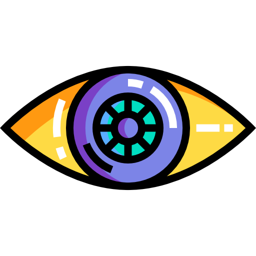 Глаз Detailed Straight Lineal color иконка