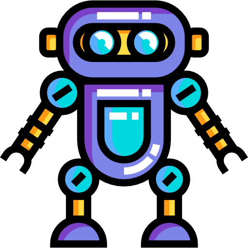 robot Detailed Straight Lineal color ikona