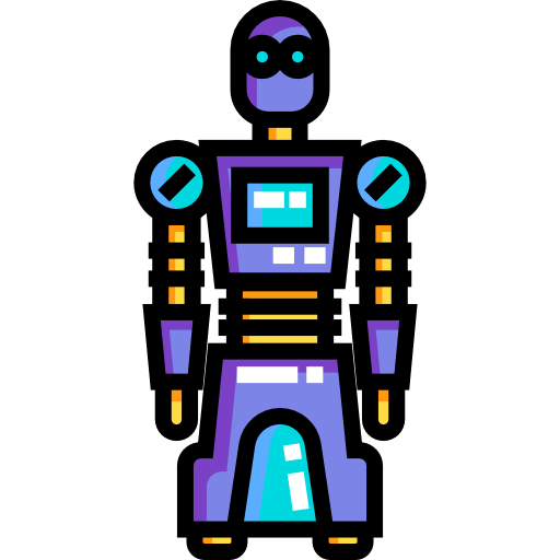 로봇 Detailed Straight Lineal color icon