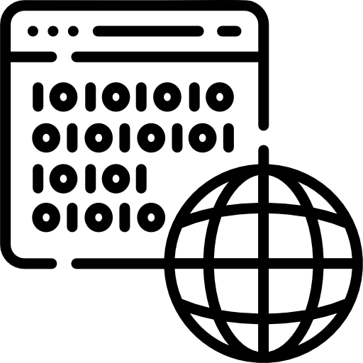 codice binario Special Lineal icona