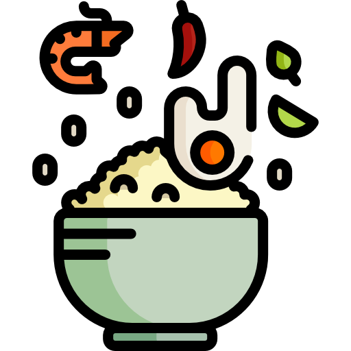 Fried rice Special Lineal color icon