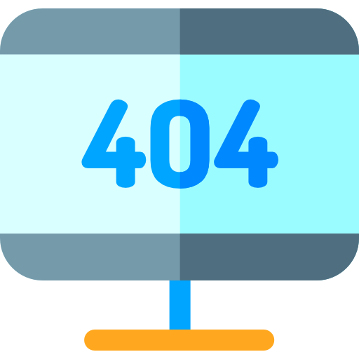 foutmelding 404 Basic Rounded Flat icoon
