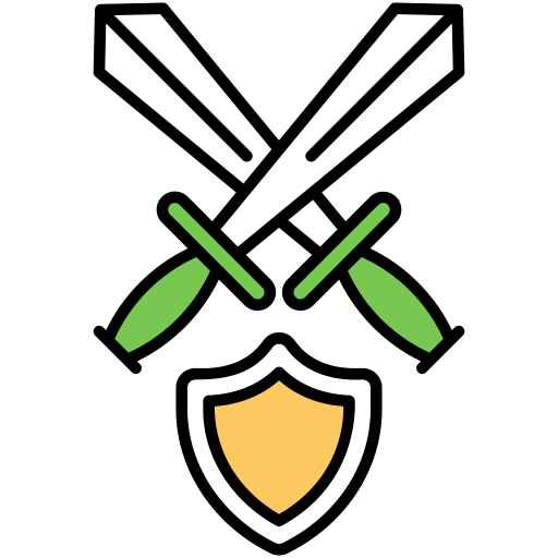 scudo da battaglia Generic Outline Color icona