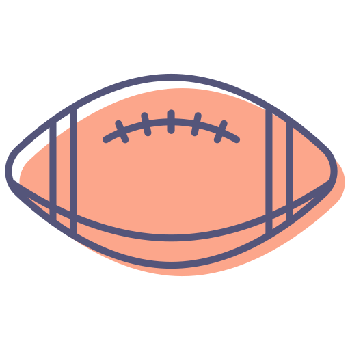 palla da rugby Generic Color Omission icona