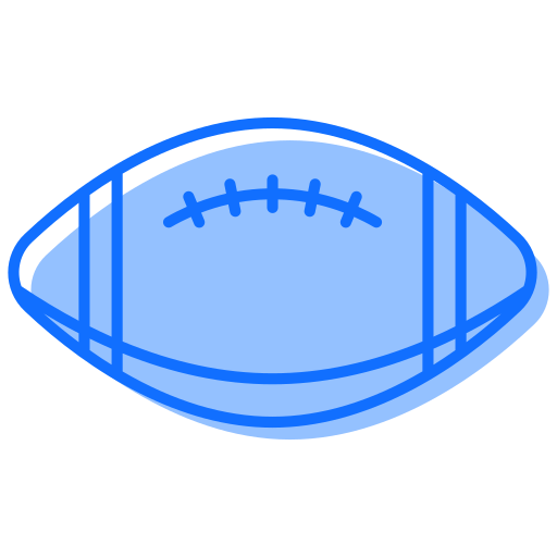 palla da rugby Generic Blue icona