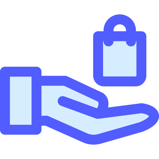 Shopping bag Generic Blue icon