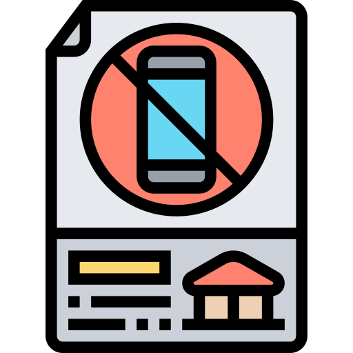 No phone Meticulous Lineal Color icon