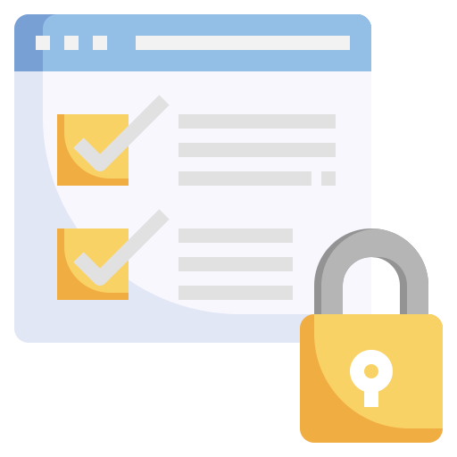 Secure data Surang Flat icon