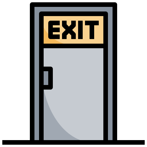 Exit Surang Lineal Color icon