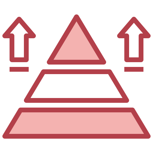 grafico a piramide Surang Red icona