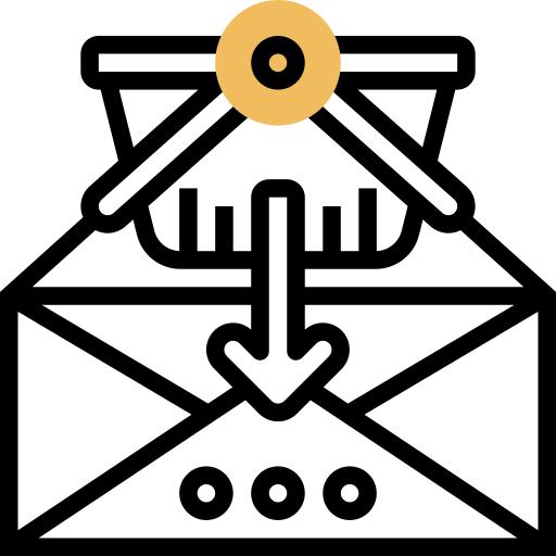 poczta Meticulous Yellow shadow ikona