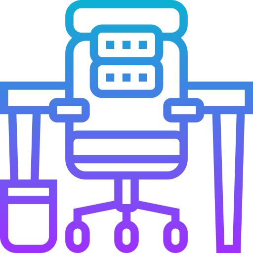 Office chair Meticulous Gradient icon
