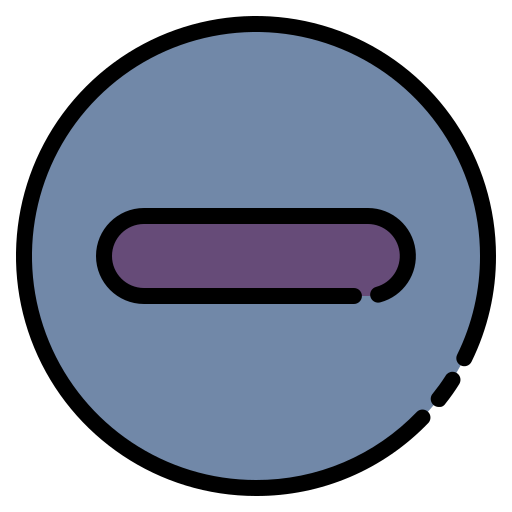マイナスボタン Generic Outline Color icon