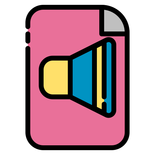 오디오 파일 Generic Outline Color icon