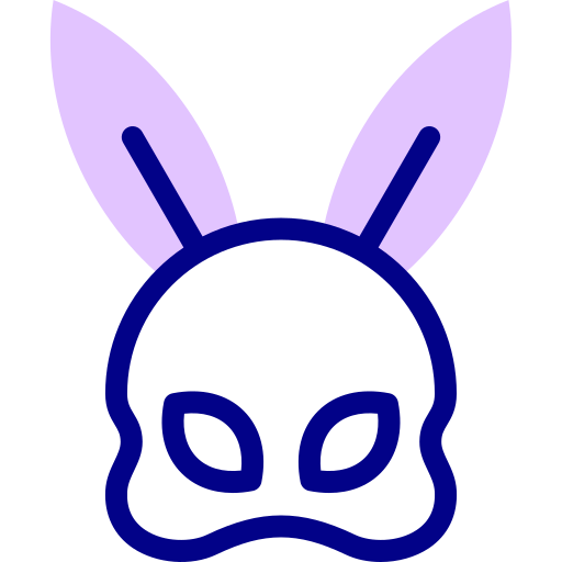 masque de lapin Detailed Mixed Lineal color Icône