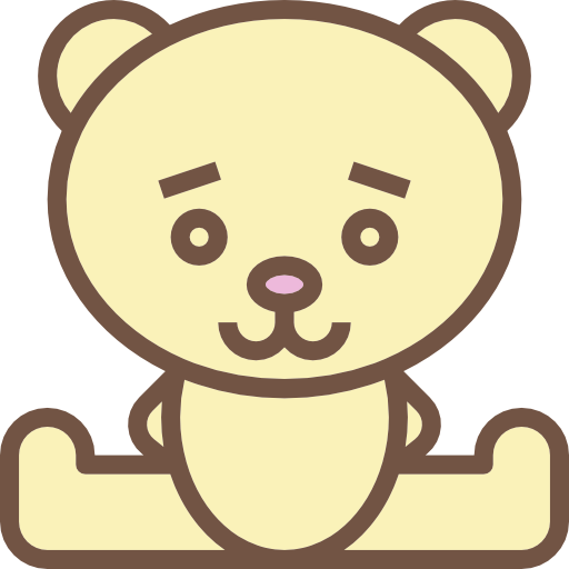 oso de peluche Becris Lineal color icono